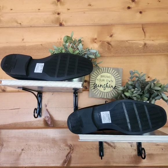 Clarks 💙 NWOB Tilden Walk Oxford  Dress Shoe Black Leather Square Runoff Toe 8W - Picture 7 of 11